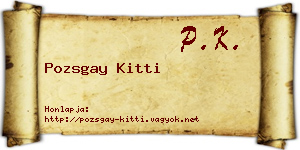 Pozsgay Kitti névjegykártya